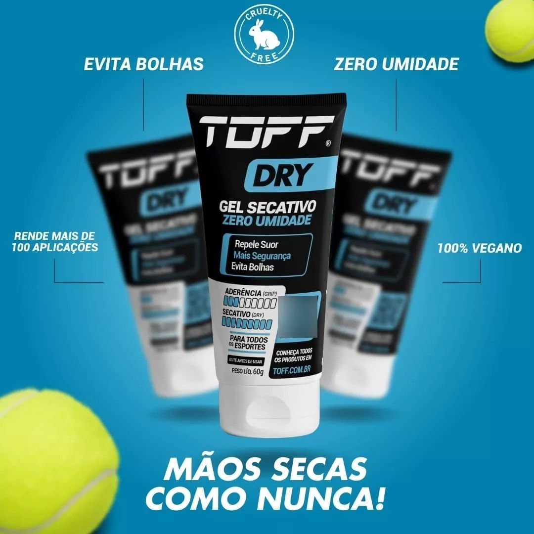Gel Secativo Toff Dry Grip 60G Potência Beach Tennis