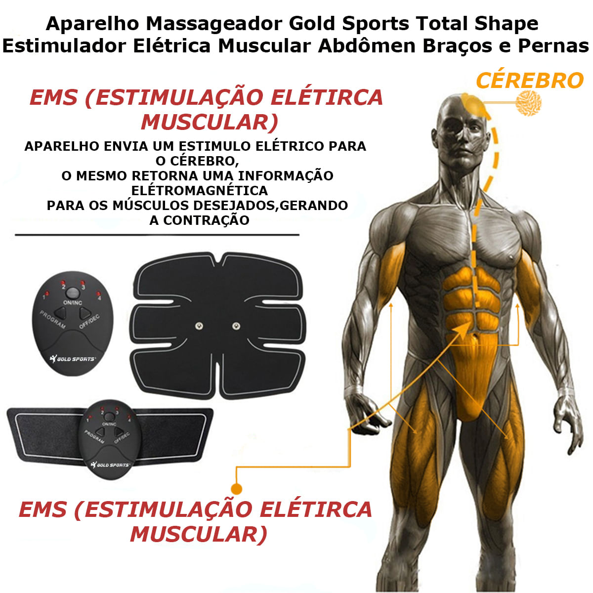 Smart Fitness Abdominal, Electro Estimulador Muscular Tonificador