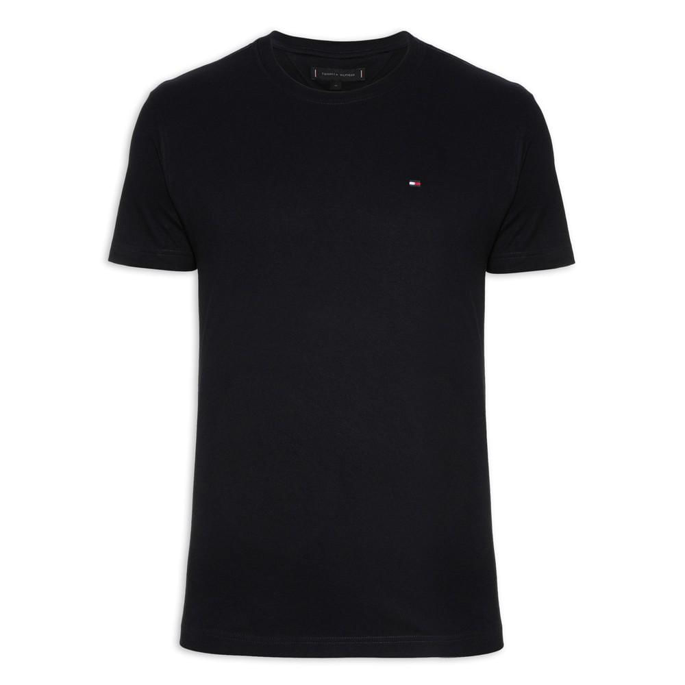 Camiseta Tommy Hilfiger WCC Essential CTN Tee Preto - Faz a Boa!