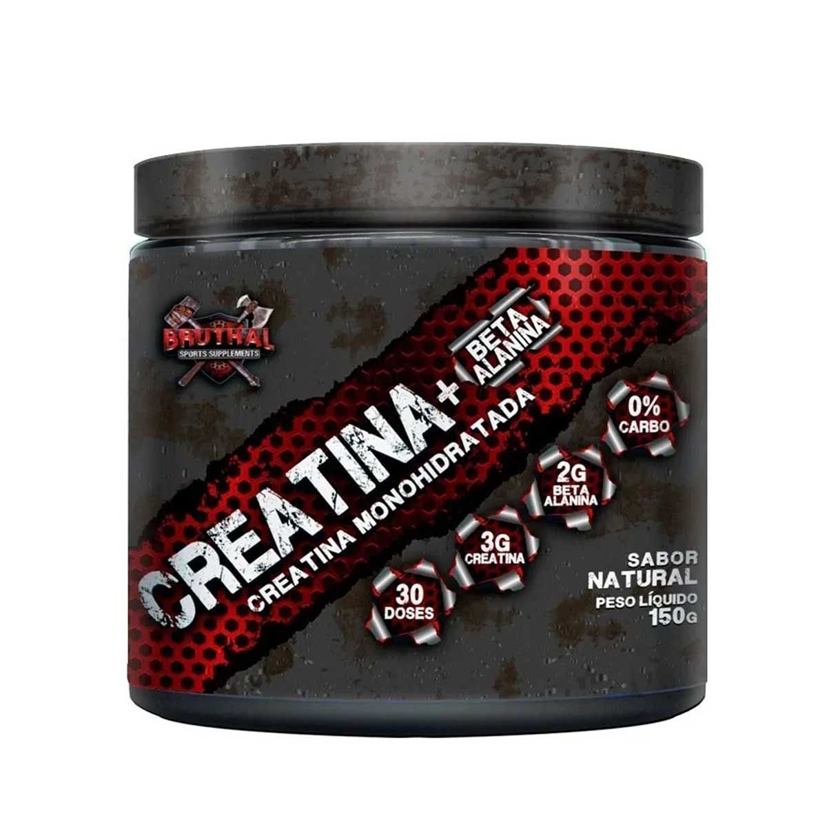 Creatina Monohidratada + Beta Alanina Pura 150g - Bruthal