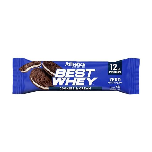 Barra De Proteína Best Whey Bar Cookies Cream 49g Athetica Nutrition 0513