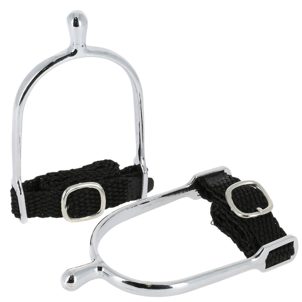 Esporas de Hipismo Ponta Redonda (o Par) + Correias 20mm Fouganza