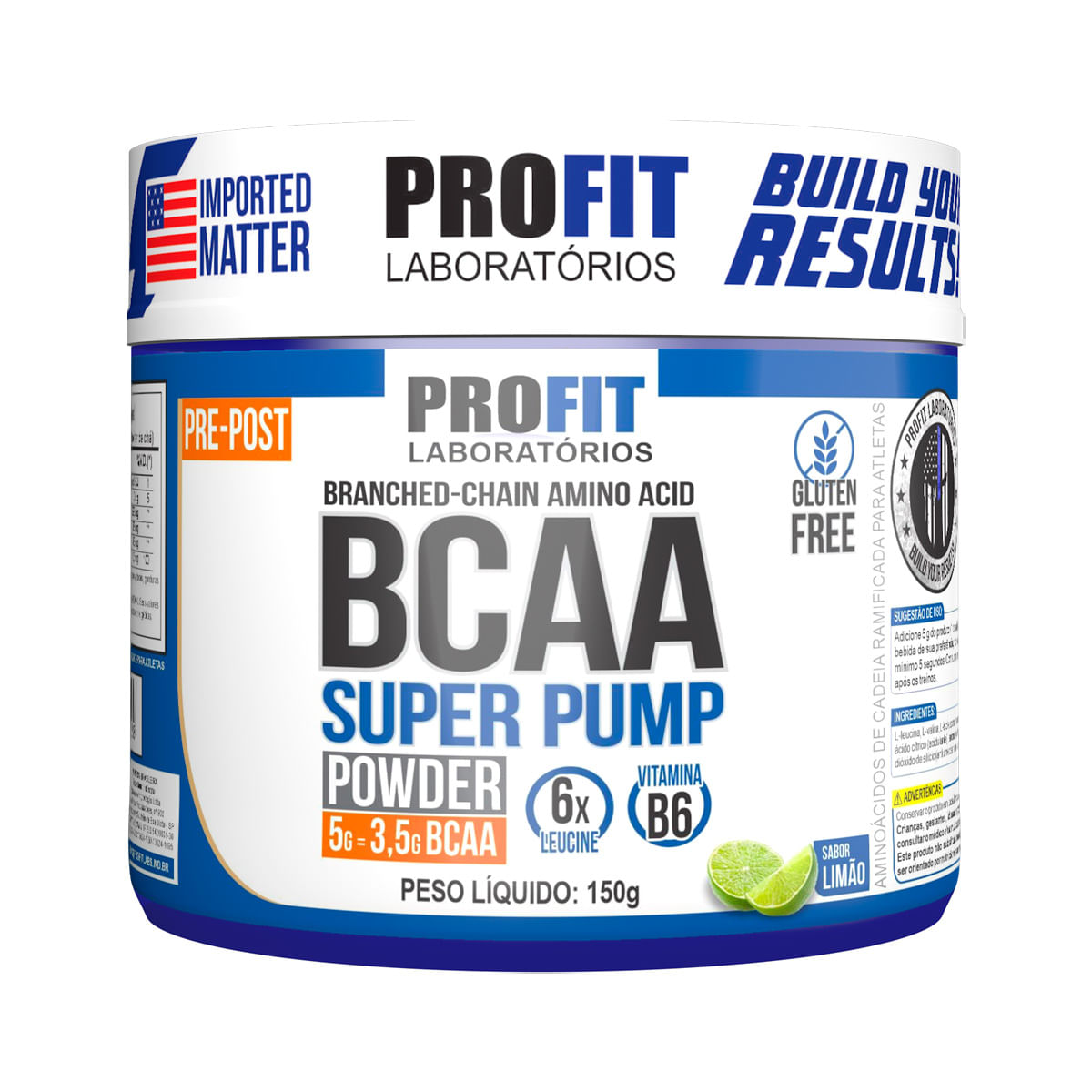 BCAA Super Pump Powder 150g Limão Profit