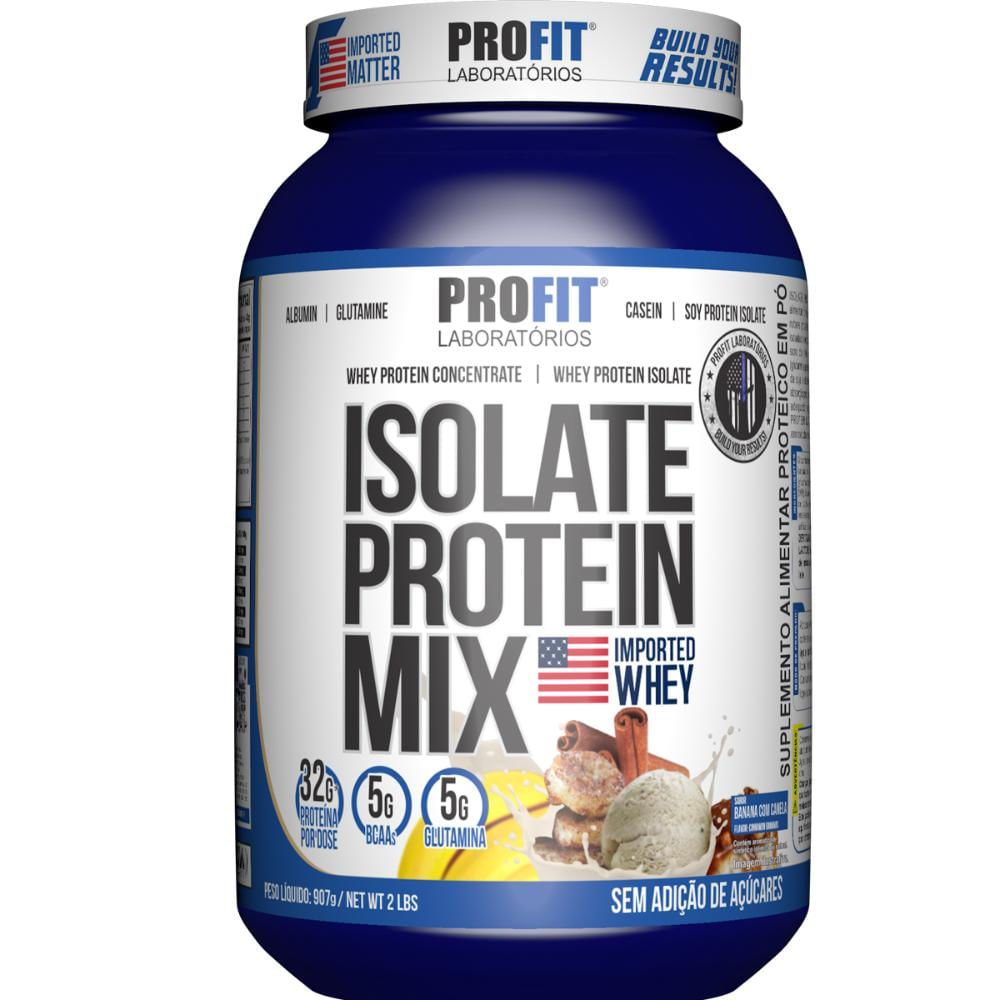 Whey Protein Isolado Proteina Mix Concentrado Isolate Banana com Canela