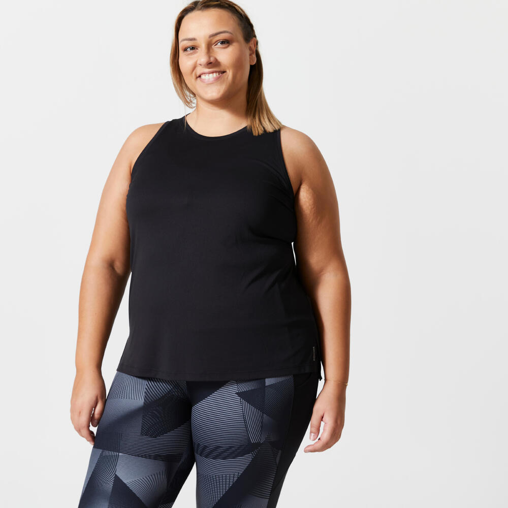 Regata plus size feminina de academia 120 poliéster