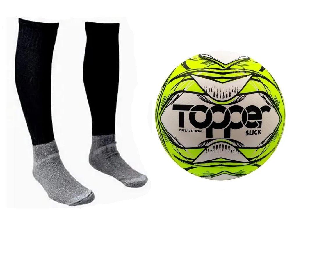 Bola De Futsal Slick 2020 Amarelo + Preto Topper