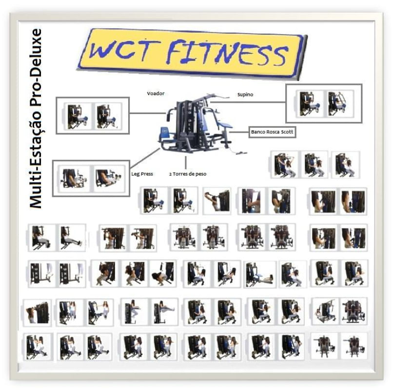 Estação de Musculação WCT Fitness Voador Completo Multi-uso em