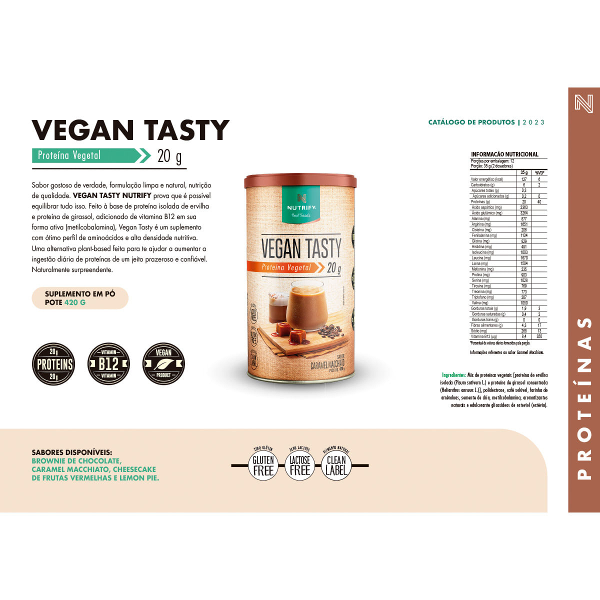 Vegan Tasty Nutrify Proteína Vegana 420g