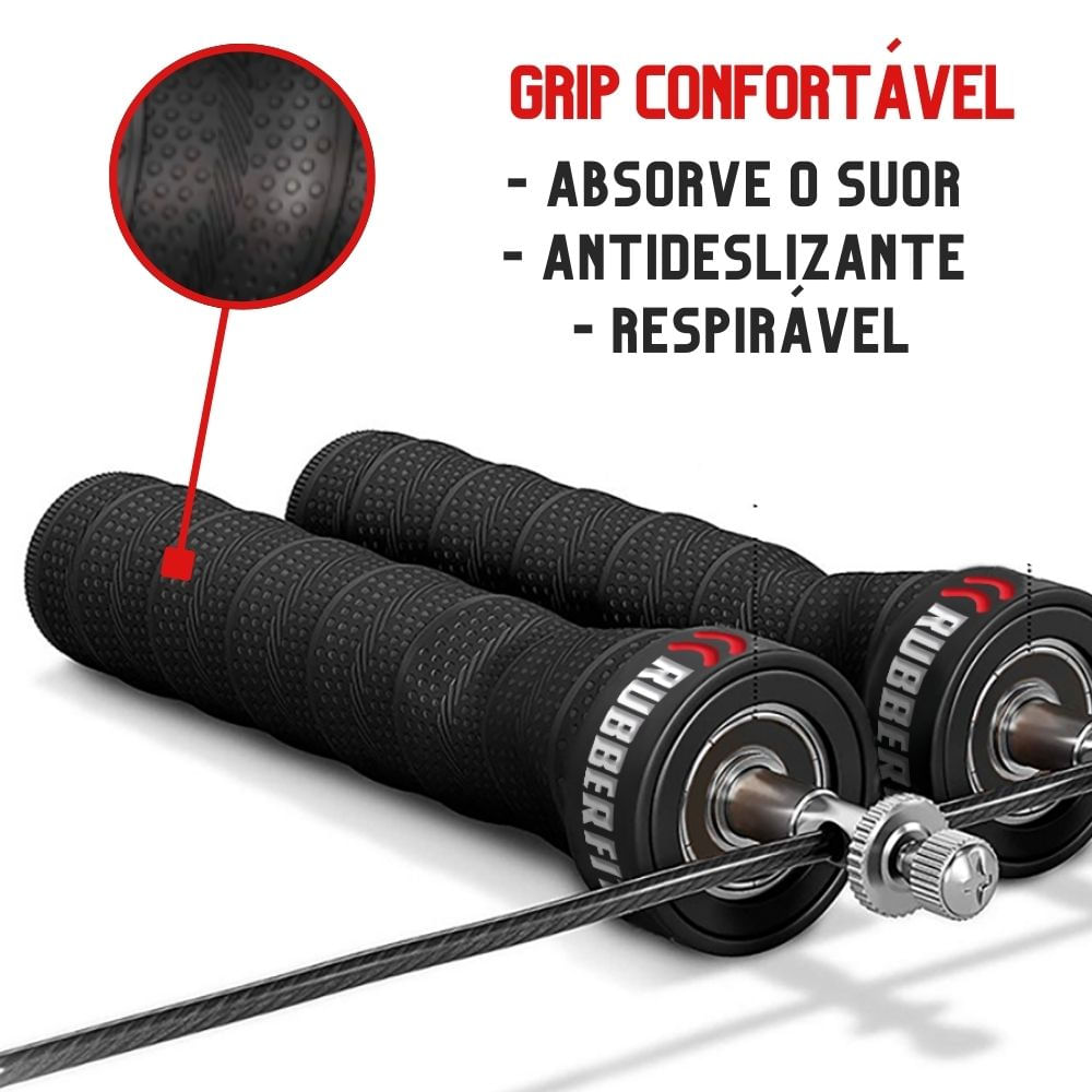 Corda de Pular Speed Rope Cross Training Rolamento Duplo