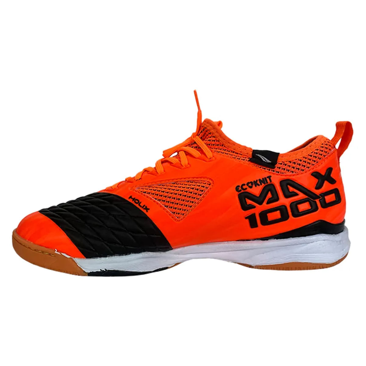 Chuteira Penalty Futsal Max 1000 Ecoknit Masculino - Laranja e Preto