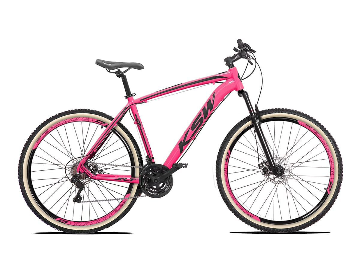 Bicicleta MTB Aro 29 KSW 27V Freio Hidráulico Cubo K7 Trava