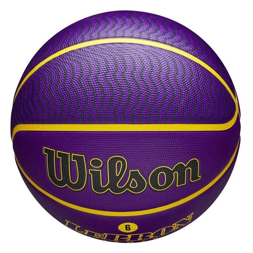 Bola de Basquete Los Angeles Lakers Lebron James 6 Wilson NBA em