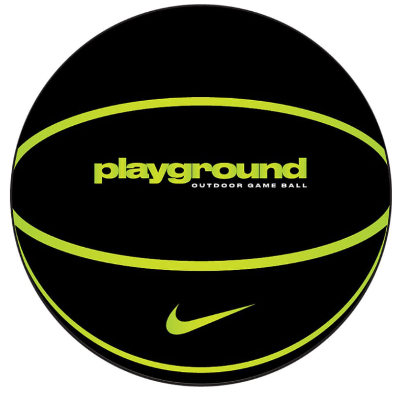 Bola de Basquete Nike Everyday Playground 8P Deflated Natural e Preta 