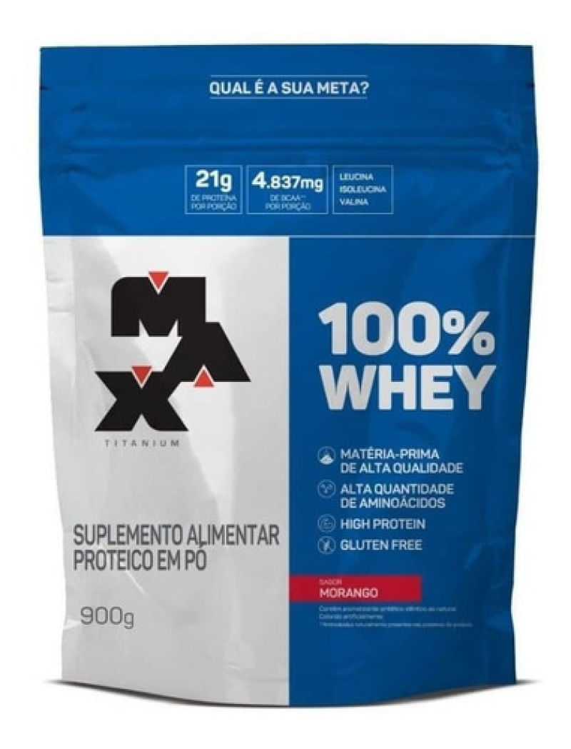 100% Whey - Refil (900g) Max Titanium