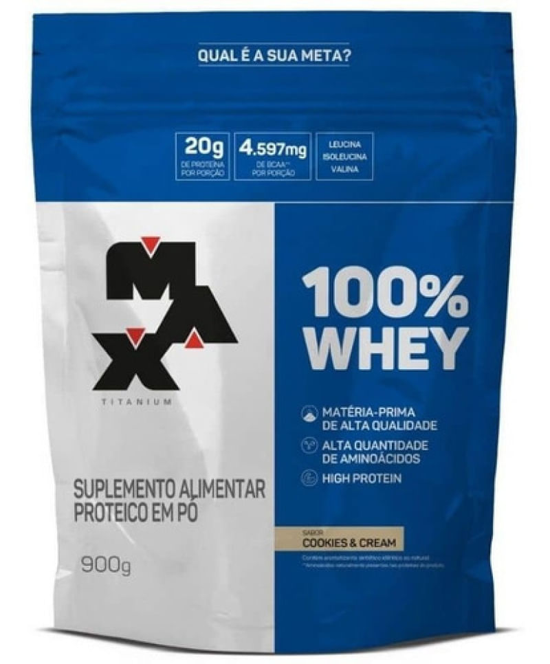 100% Whey - Refil (900g) Max Titanium