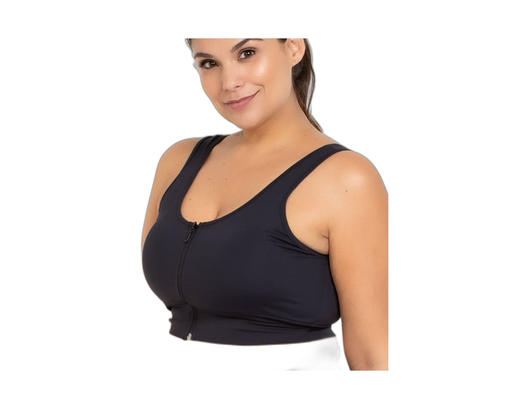 Top Fitness Strappy Bra Alças Finas e Bojo Removível Preto / Cor: PRETO /  Tamanho: G - GUAILI - Top Cropped - Magazine Luiza