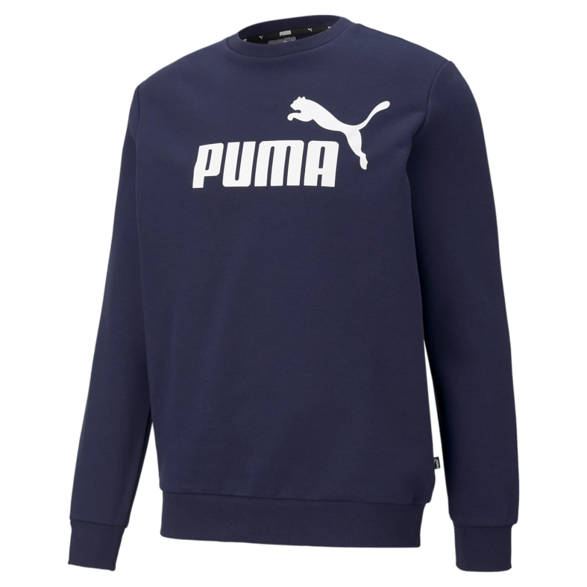 Moletom Puma Masculino Hoodie Essentials Small Logo Azul Marinho