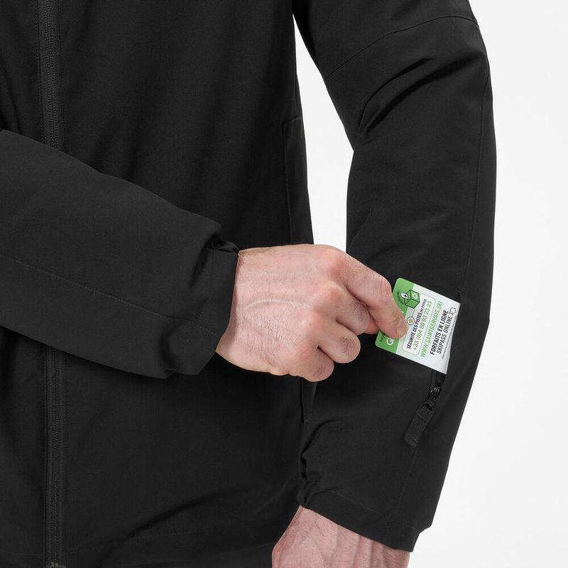 Jaqueta masculina de Inverno Ski 100, preto, 3G