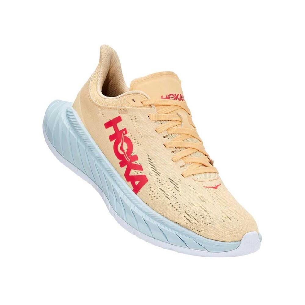 Tênis Hoka Carbon X 2 Feminino Laranja e Branco Menor preço em Tênis Hoka Carbon X 2 Feminino Laranja e Branco