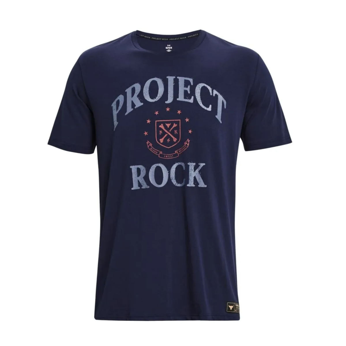 RvceShops - Under Armour Project Rock 5 Performance Review - T-shirt Under  Armour Issue Wordmark azul marinho cinzento