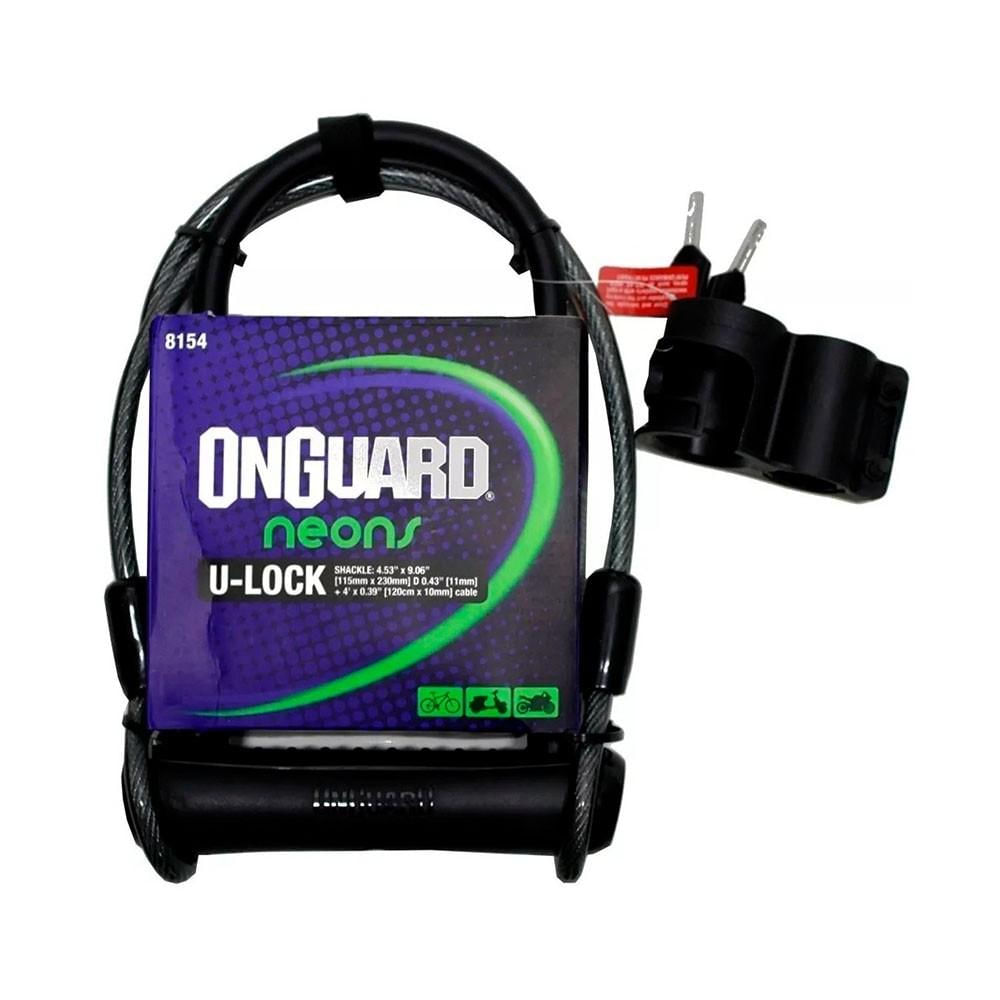 Cadeado U-lock + Cabo Onguard 8154